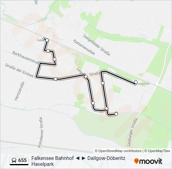 655 Bus Line Map