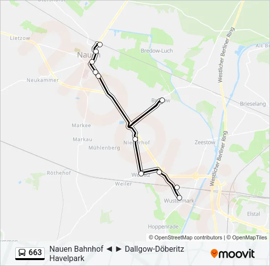 663 Bus Line Map
