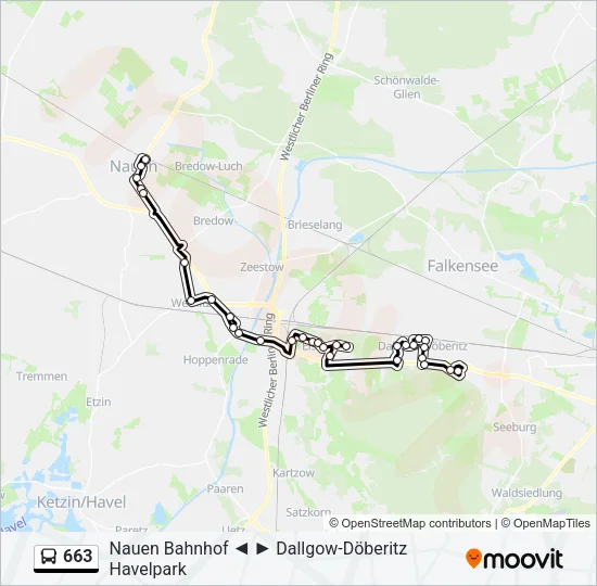 663 Bus Line Map