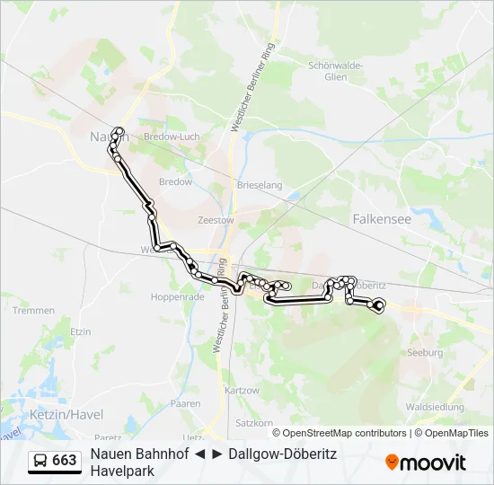 663 Bus Line Map
