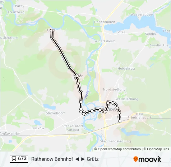 673 Bus Line Map