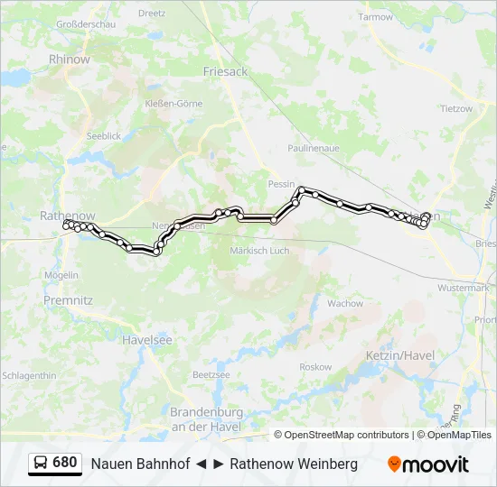 680 Bus Line Map