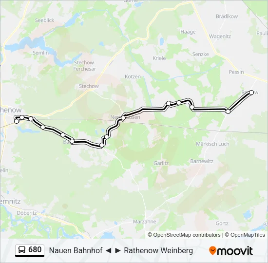 680 Bus Line Map