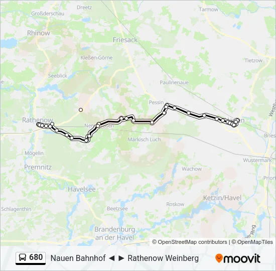 680 Bus Line Map
