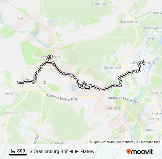 800 Bus Line Map