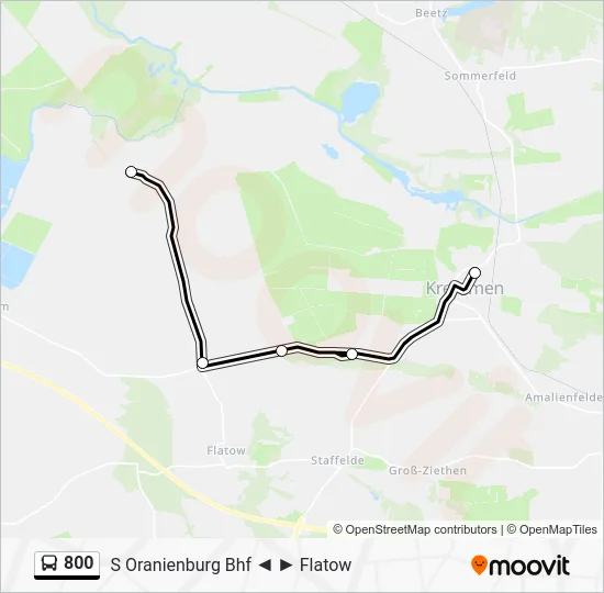 Автобус 800: карта маршрута