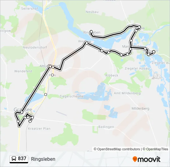 837 Bus Line Map