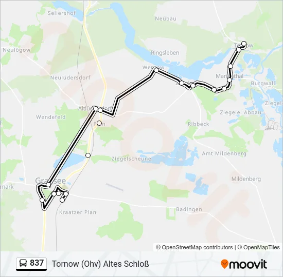 837 Bus Line Map