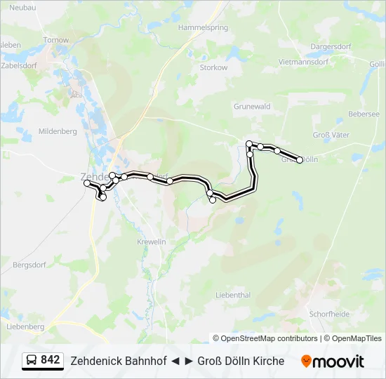 842 Bus Line Map