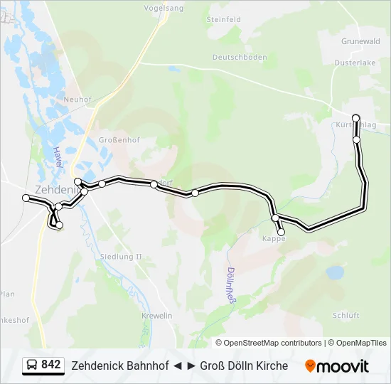 842 Bus Line Map