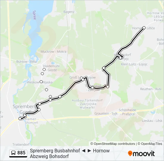 885 Bus Line Map