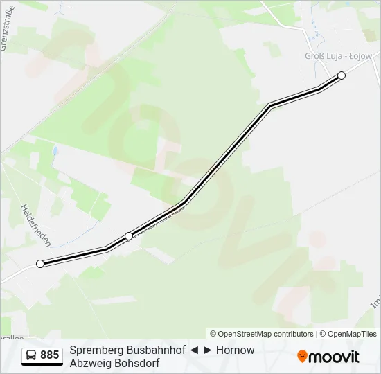 885 Bus Line Map