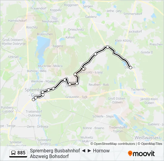 885 Bus Line Map
