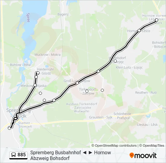 885 Bus Line Map