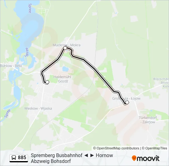 885 Bus Line Map