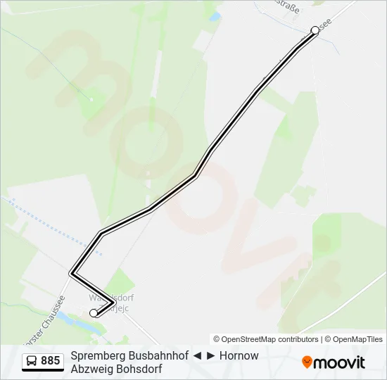 885 Bus Line Map