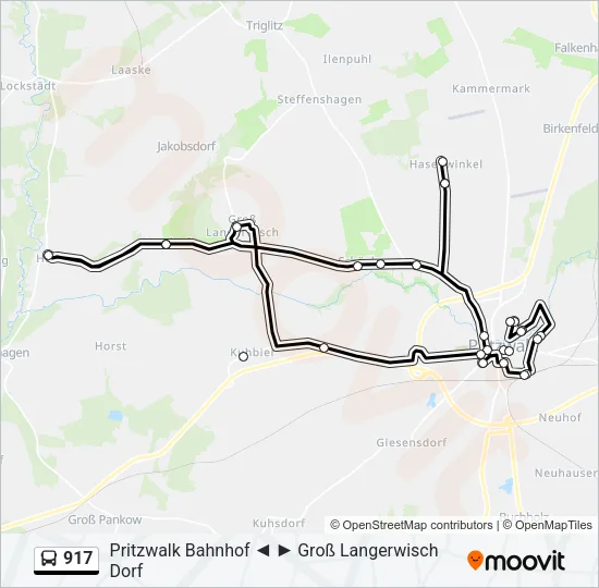 917 Bus Line Map