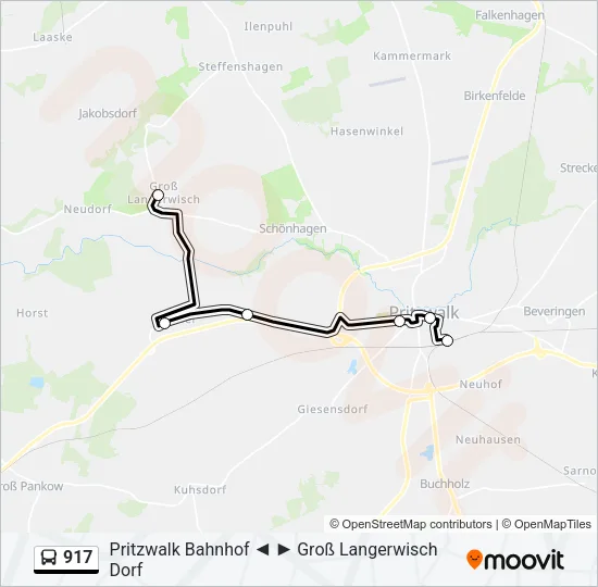 917 Bus Line Map