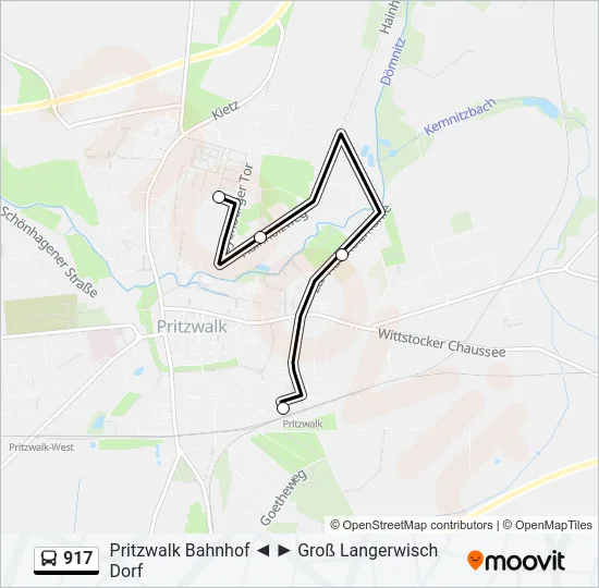 917 Bus Line Map