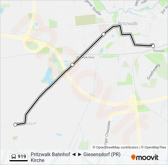 919 Bus Line Map