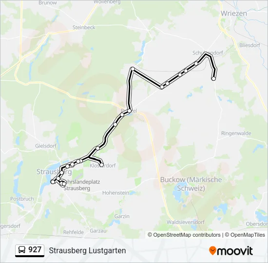 927 Bus Line Map