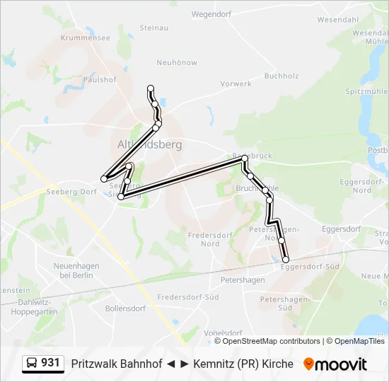 931 Bus Line Map