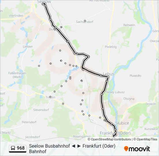 968 Bus Line Map