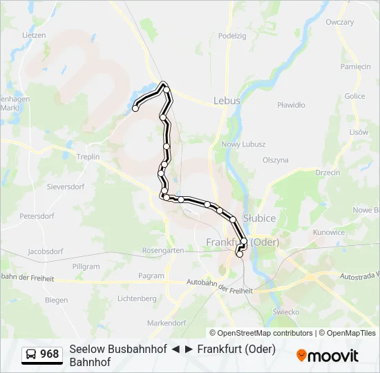 968 Bus Line Map