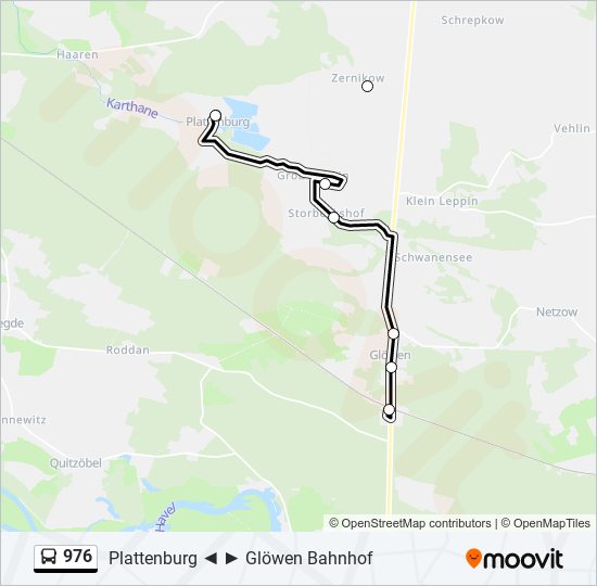 976 bus Line Map