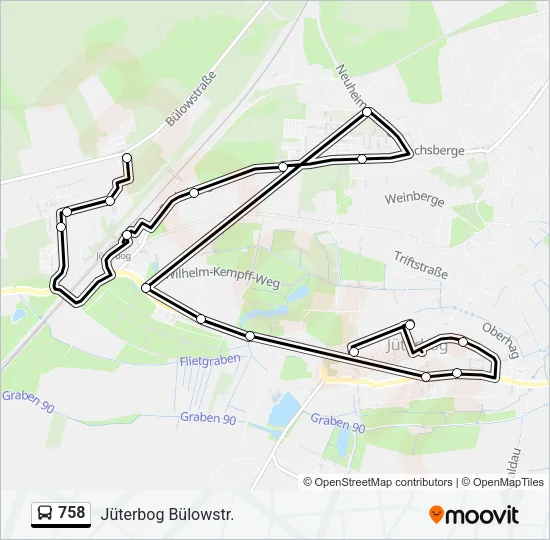 758 Bus Line Map