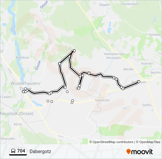 704 Bus Line Map