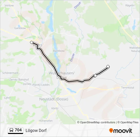 Автобус 704: карта маршрута