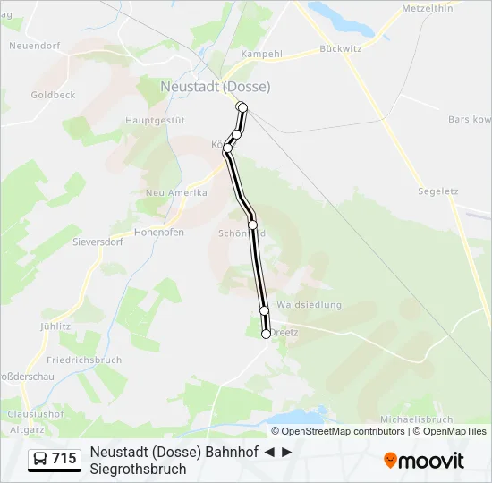 715 Bus Line Map