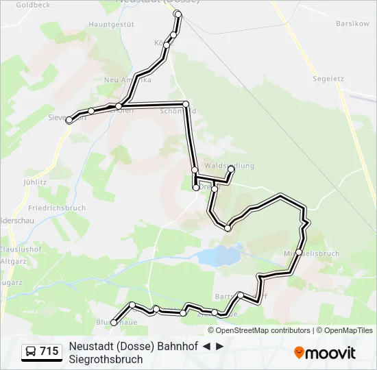715 Bus Line Map