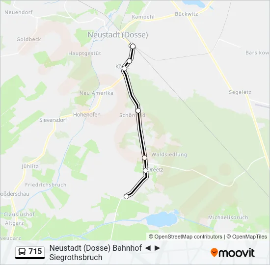 715 Bus Line Map