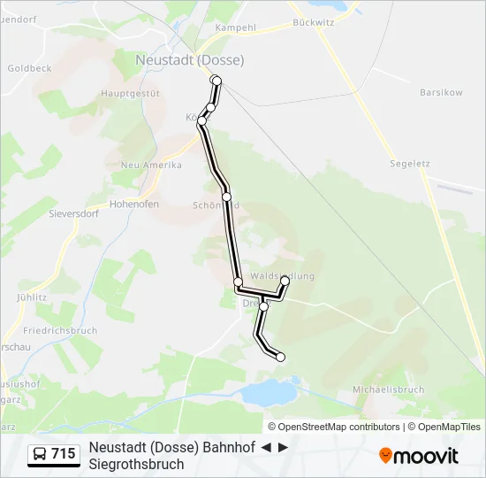 715 Bus Line Map