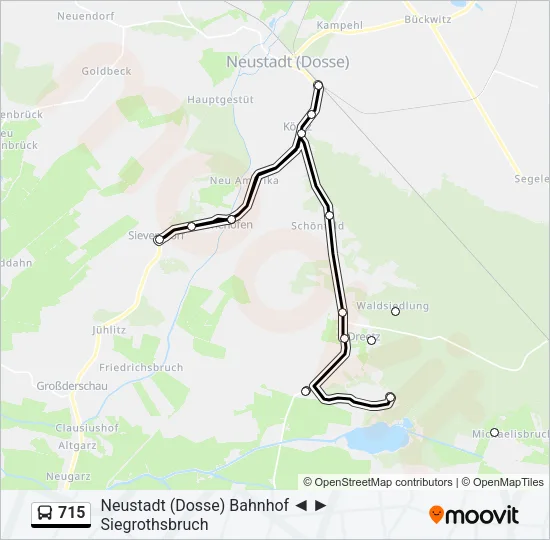 715 Bus Line Map