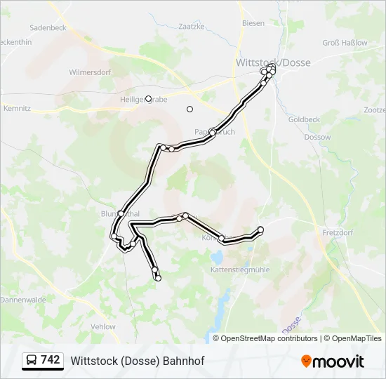742 Bus Line Map