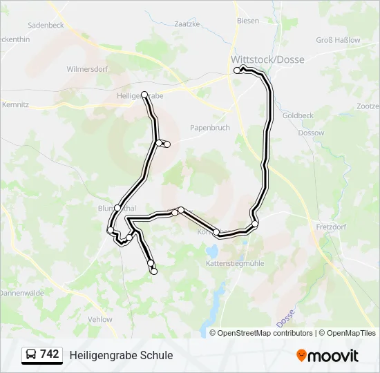 742 Bus Line Map