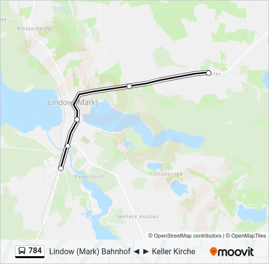 784 Bus Line Map