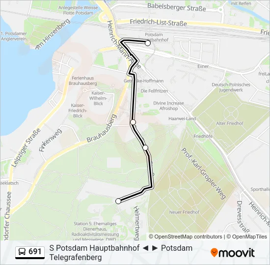 691 Bus Line Map