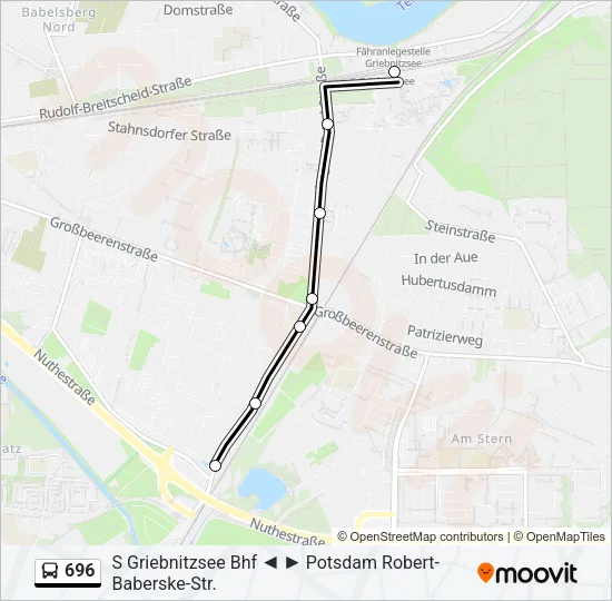 696 Bus Line Map