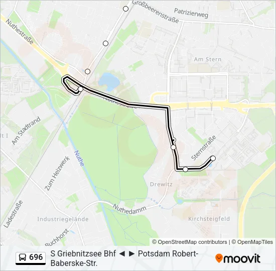 696 Bus Line Map