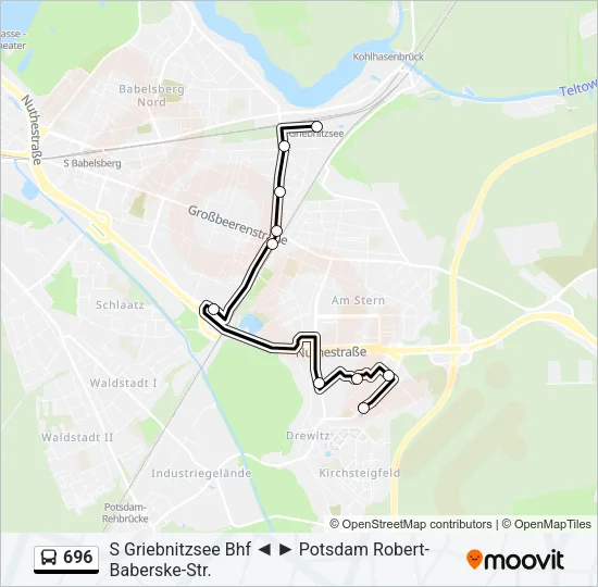 696 Bus Line Map