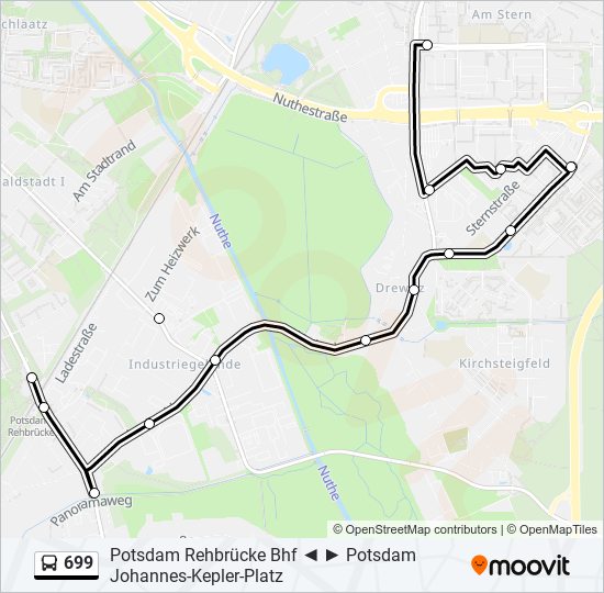 699 bus Line Map