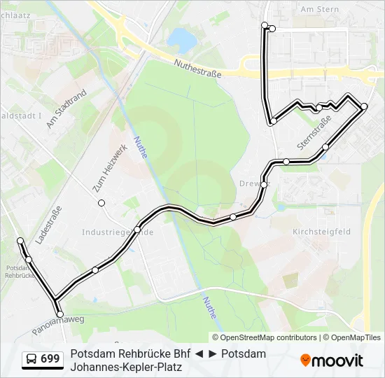 699 Bus Line Map