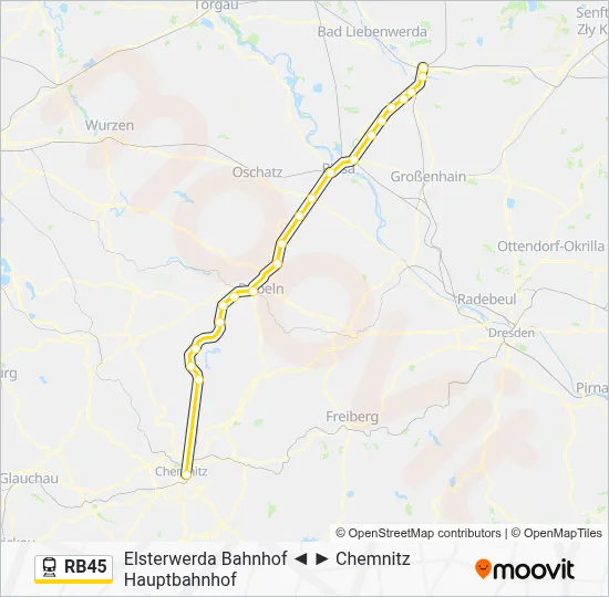 RB45 Train Line Map