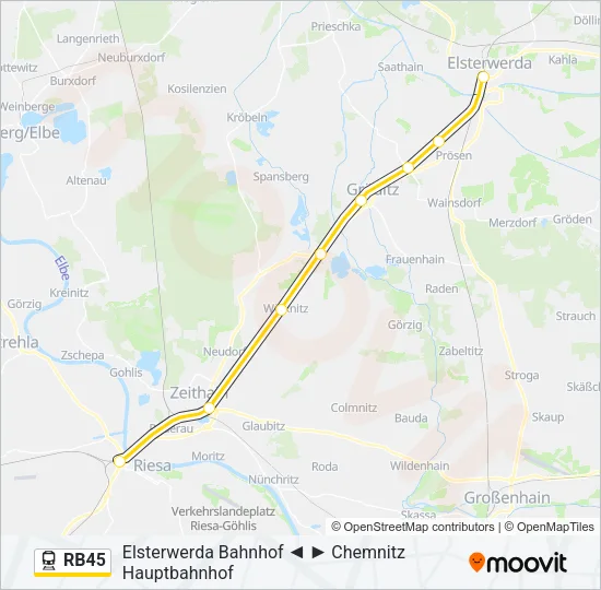 RB45 Train Line Map