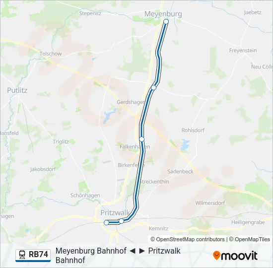 RB74 Train Line Map