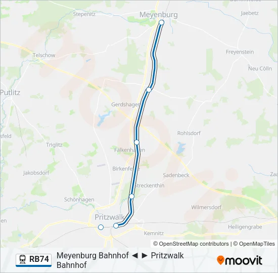 RB74 Train Line Map